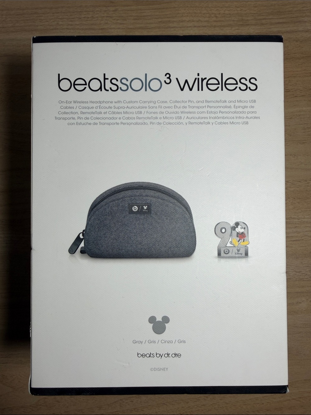 Beats Solo3 Wireless Mickey 90th Anniversary Headphones - Gray/Red/Yellow - Picture 3 of 12